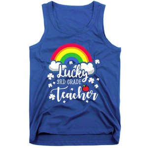 St Patricks Day Lucky 3rd Grade Teacher Cute Gift Tank Top