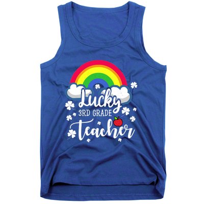 St Patricks Day Lucky 3rd Grade Teacher Cute Gift Tank Top