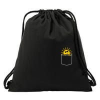 Sunrise Pocket Design Drawstring Bag
