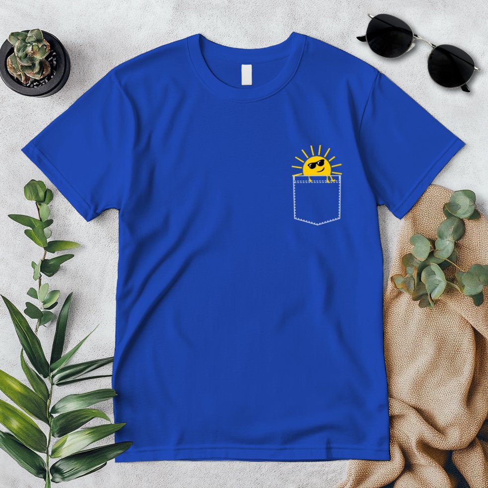 Sunrise Pocket Design Premium T-Shirt
