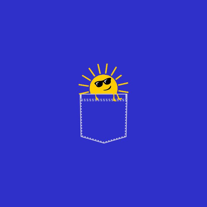 Sunrise Pocket Design Premium T-Shirt