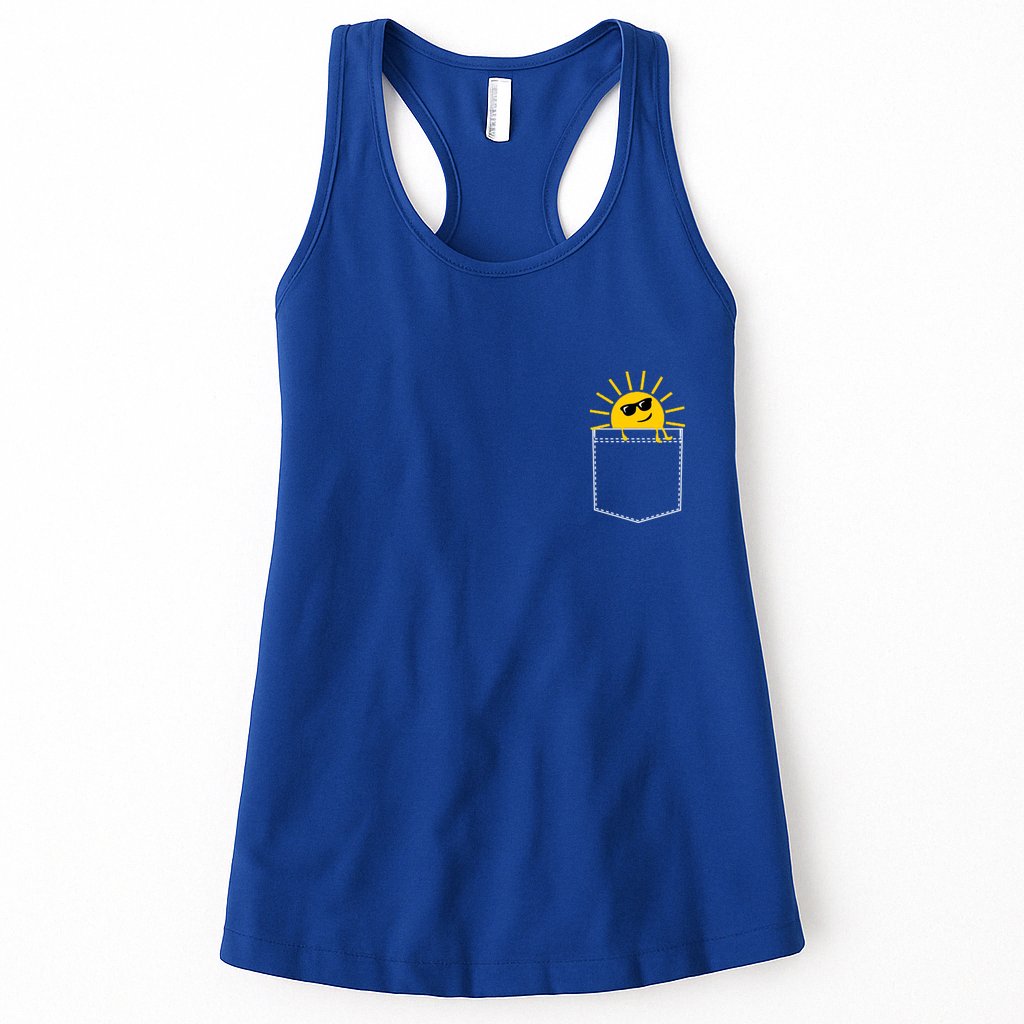 Sunrise Pocket Design Womens Tank Top
