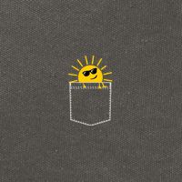 Sunrise Pocket Design Cotton Canvas Backpack