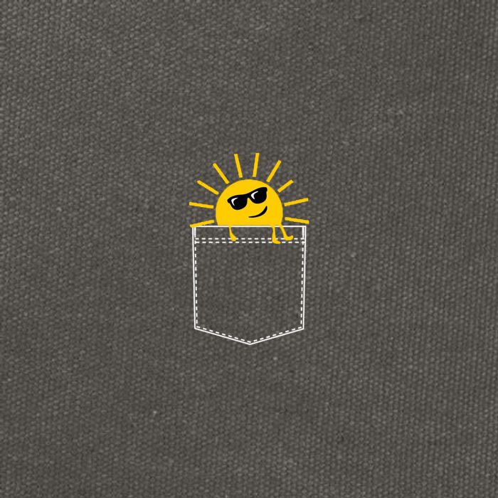 Sunrise Pocket Design Cotton Canvas Backpack