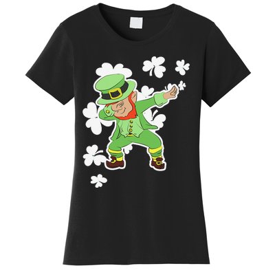 Saint Patrick's Day Dabbing Leprechaun Funny Green Women's T-Shirt