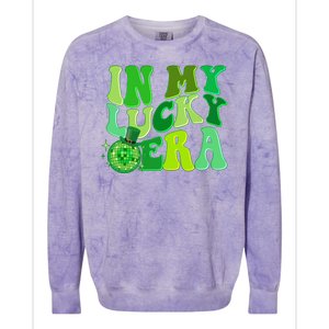 St Patricks Day In My Lucky Era Disco Ball Colorblast Crewneck Sweatshirt