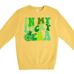 St Patricks Day In My Lucky Era Disco Ball Premium Crewneck Sweatshirt