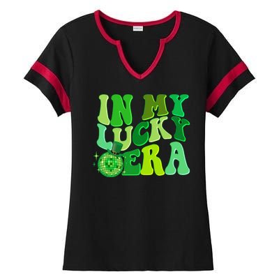 St Patricks Day In My Lucky Era Disco Ball Ladies Halftime Notch Neck Tee