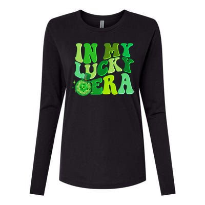 St Patricks Day In My Lucky Era Disco Ball Womens Cotton Relaxed Long Sleeve T-Shirt