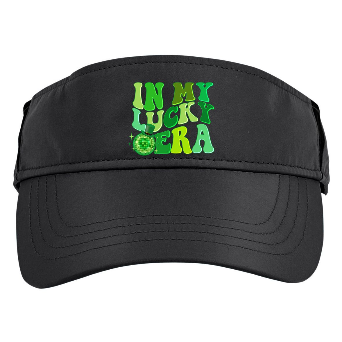 St Patricks Day In My Lucky Era Disco Ball Adult Drive Performance Visor