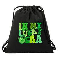 St Patricks Day In My Lucky Era Disco Ball Drawstring Bag