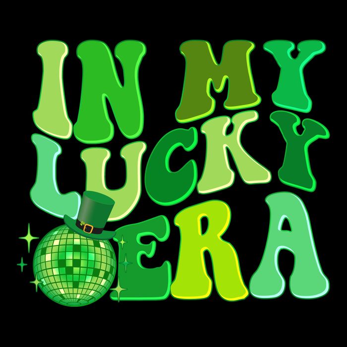 St Patricks Day In My Lucky Era Disco Ball Drawstring Bag