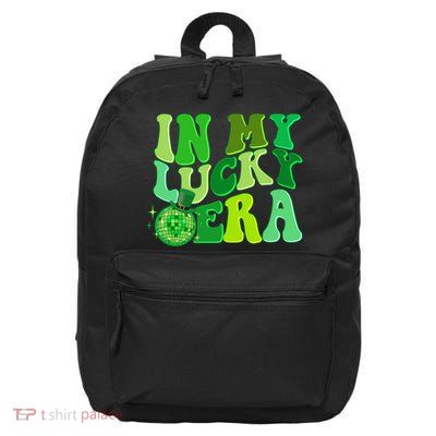 St Patricks Day In My Lucky Era Disco Ball 16 in Basic Backpack