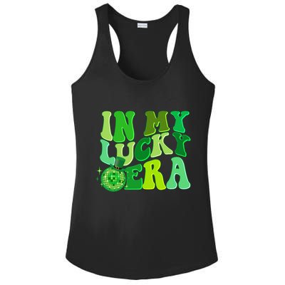 St Patricks Day In My Lucky Era Disco Ball Ladies PosiCharge Competitor Racerback Tank