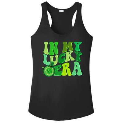 St Patricks Day In My Lucky Era Disco Ball Ladies PosiCharge Competitor Racerback Tank