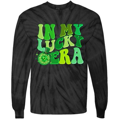 St Patricks Day In My Lucky Era Disco Ball Tie-Dye Long Sleeve Shirt