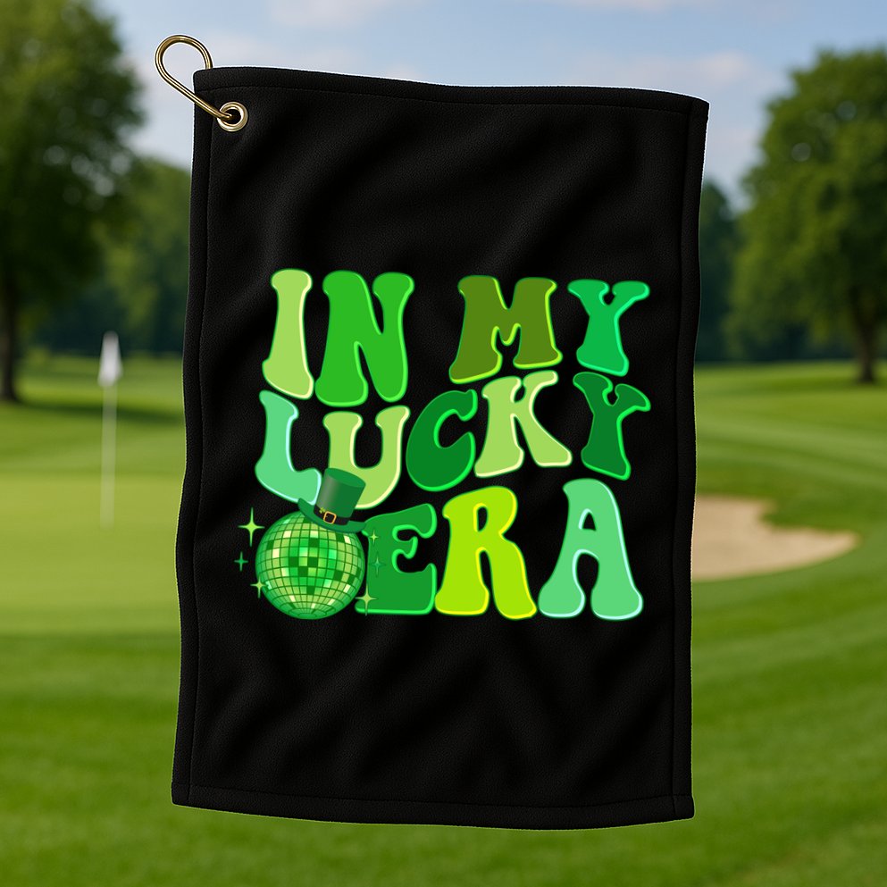 St Patricks Day In My Lucky Era Disco Ball Golf Towel
