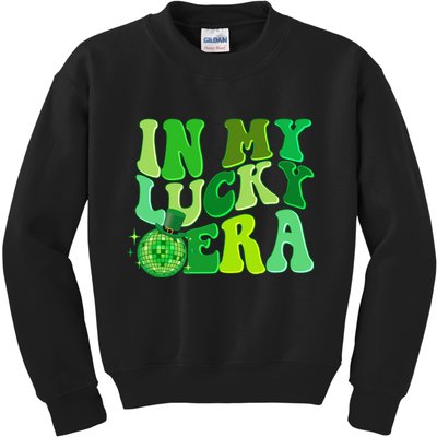 St Patricks Day In My Lucky Era Disco Ball Kids Sweatshirt