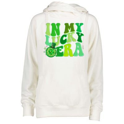 St Patricks Day In My Lucky Era Disco Ball Womens Funnel Neck Pullover Hood