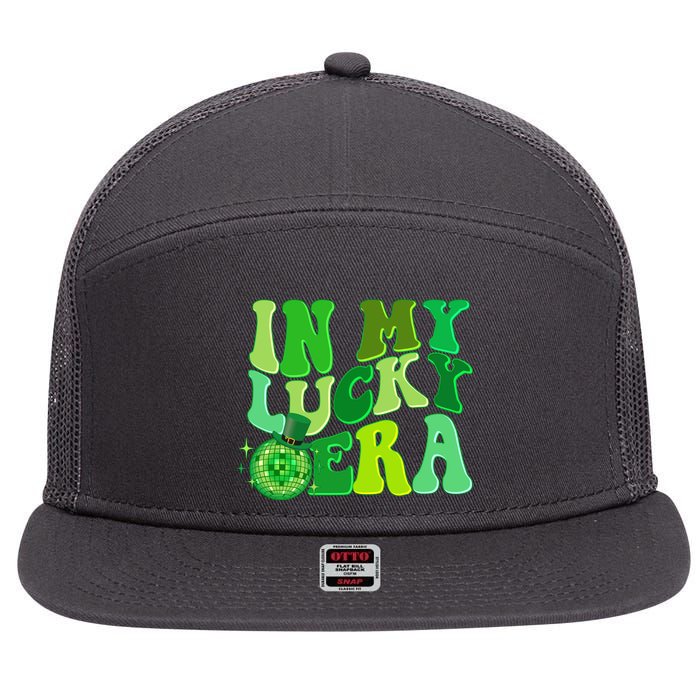 St Patricks Day In My Lucky Era Disco Ball 7 Panel Mesh Trucker Snapback Hat