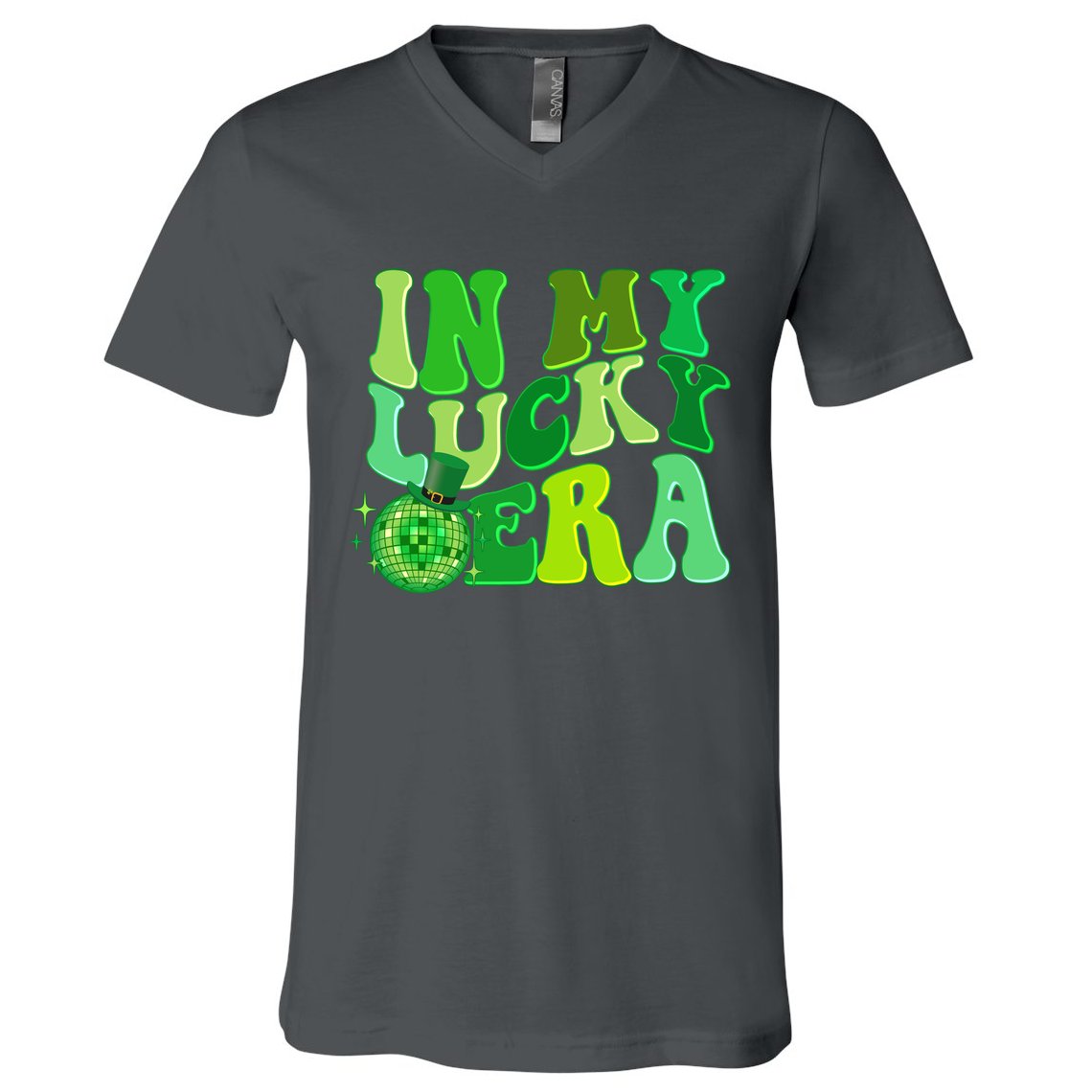 St Patricks Day In My Lucky Era Disco Ball V-Neck T-Shirt