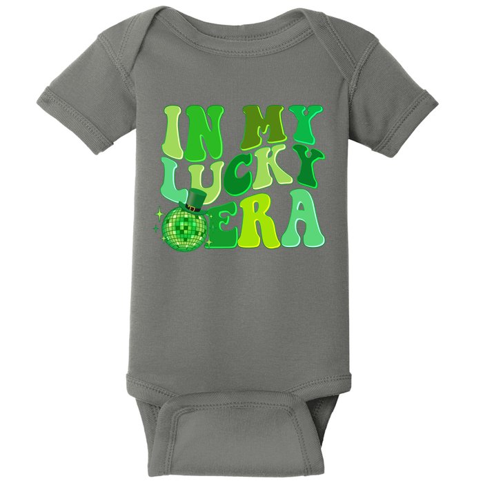St Patricks Day In My Lucky Era Disco Ball Baby Bodysuit