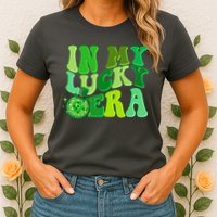 St Patricks Day In My Lucky Era Disco Ball Womens T-Shirt