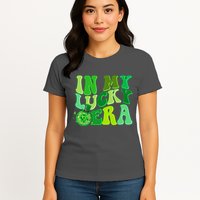 St Patricks Day In My Lucky Era Disco Ball Womens T-Shirt