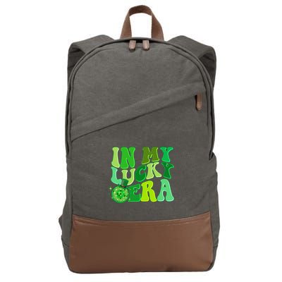 St Patricks Day In My Lucky Era Disco Ball Cotton Canvas Backpack