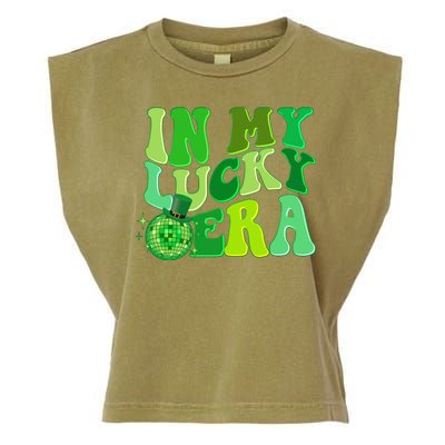 St Patricks Day In My Lucky Era Disco Ball Garment-Dyed Women's Muscle Tee