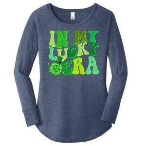 St Patricks Day In My Lucky Era Disco Ball Women's Perfect Tri Tunic Long Sleeve Shirt