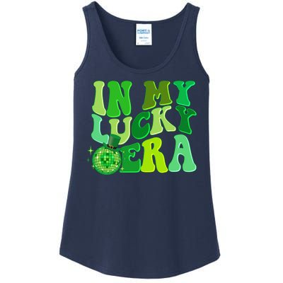 St Patricks Day In My Lucky Era Disco Ball Ladies Essential Tank