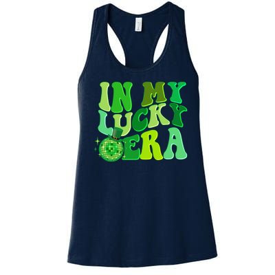 St Patricks Day In My Lucky Era Disco Ball Women's Racerback Tank