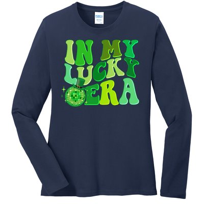 St Patricks Day In My Lucky Era Disco Ball Ladies Long Sleeve Shirt