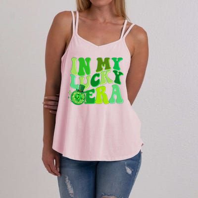 St Patricks Day In My Lucky Era Disco Ball Women's Strappy Tank