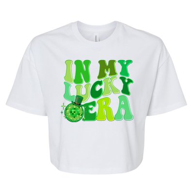 St Patricks Day In My Lucky Era Disco Ball Bella+Canvas Jersey Crop Tee