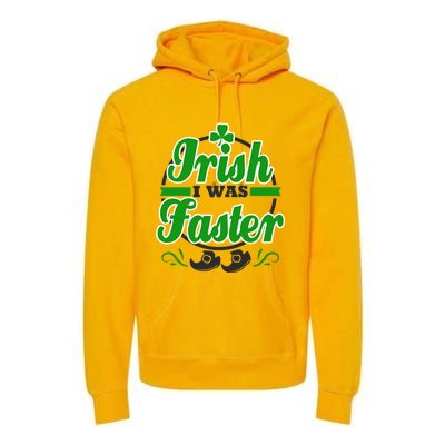 St Patricks Day Marathon Running Runner Irish Faster Funny Gift Premium Hoodie