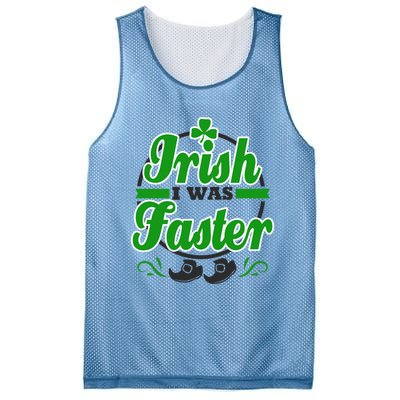 St Patricks Day Marathon Running Runner Irish Faster Funny Gift Mesh Reversible Basketball Jersey Tank