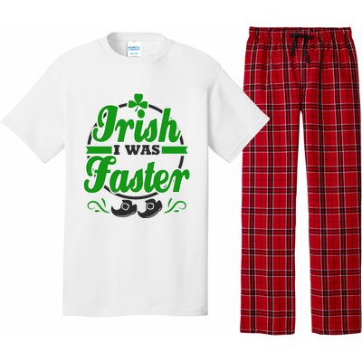 St Patricks Day Marathon Running Runner Irish Faster Funny Gift Pajama Set