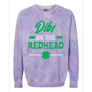 St Patricks Day Dibs Redhead Saint Pattys Paddys Colorblast Crewneck Sweatshirt