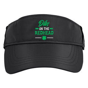 St Patricks Day Dibs Redhead Saint Pattys Paddys Adult Drive Performance Visor