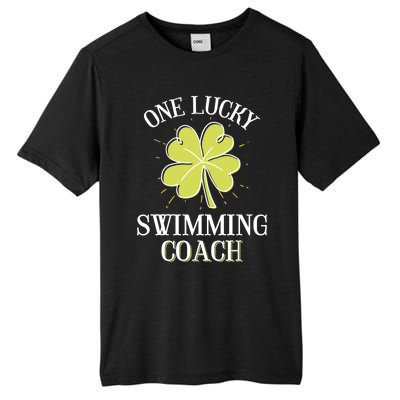 St Patricks Day Great Gift Lucky Swimming Coach Gift Tall Fusion ChromaSoft Performance T-Shirt