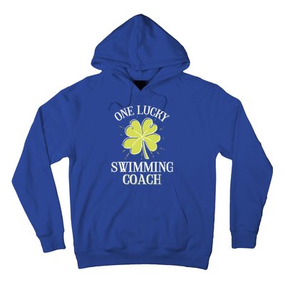 St Patricks Day Great Gift Lucky Swimming Coach Gift Hoodie