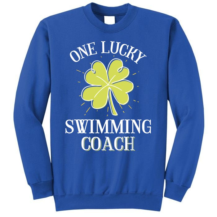 St Patricks Day Great Gift Lucky Swimming Coach Gift Sweatshirt