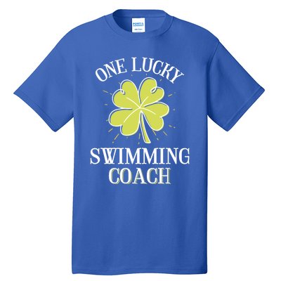 St Patricks Day Great Gift Lucky Swimming Coach Gift Tall T-Shirt