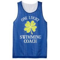 St Patricks Day Great Gift Lucky Swimming Coach Gift Mesh Reversible Basketball Jersey Tank