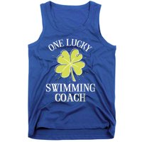 St Patricks Day Great Gift Lucky Swimming Coach Gift Tank Top