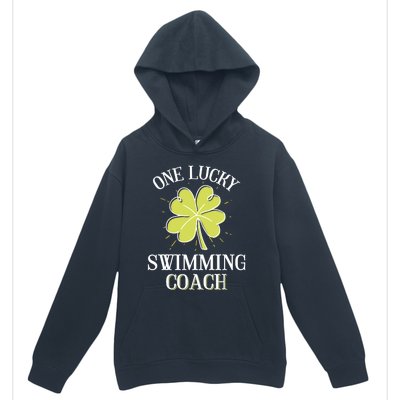 St Patricks Day Great Gift Lucky Swimming Coach Gift Urban Pullover Hoodie