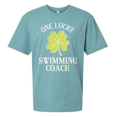 St Patricks Day Great Gift Lucky Swimming Coach Gift Sueded Cloud Jersey T-Shirt