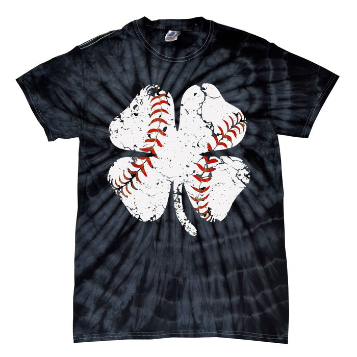 St Patricks Day Shamrock Baseball Saint Paddy's Tie-Dye T-Shirt